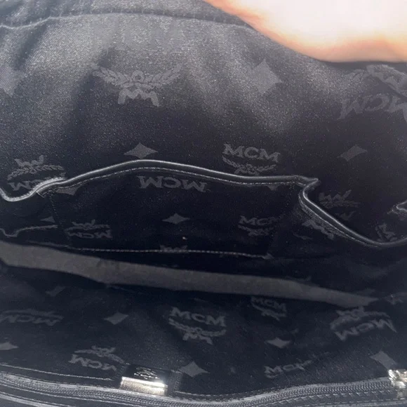 MCM Visetos Black Messenger Bag - Picture 8 of 8